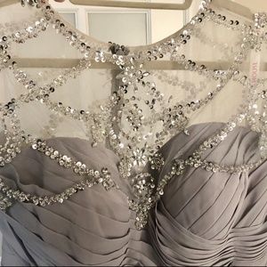 Gray Size 18 A-Line Gown